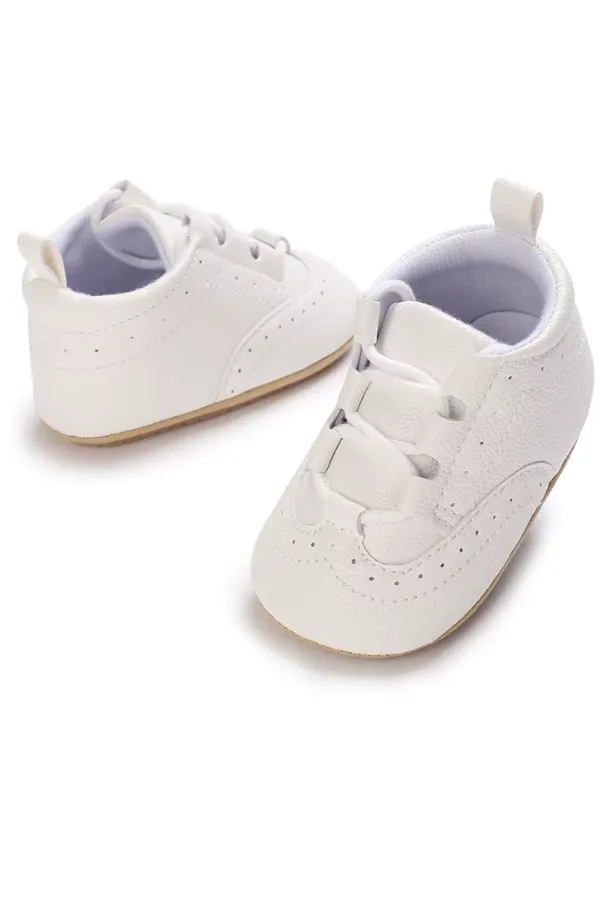 Zapatitos para Bebé Niño Blancos Diplomáticos - Imagen 7