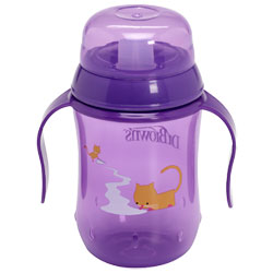 DR. BROWN’S Taza Educativa 9m+ Boquilla Silicona 270ml. Morado - Imagen 2