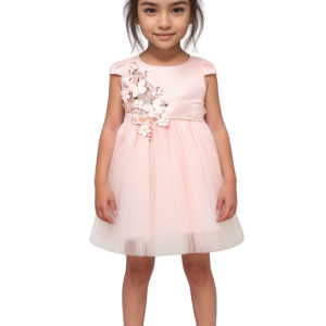 Vestido Para Nina Nude Rosa Preciosa