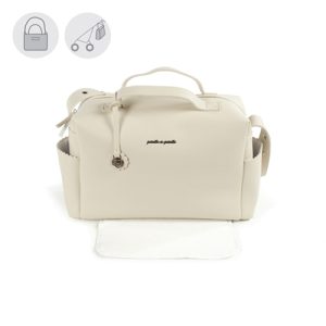 BOLSA CANASTILLA CON CAMBIADOR BISCUIT BEIGE