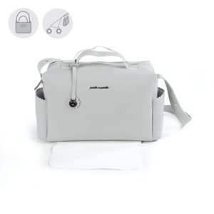 BOLSA CANASTILLA CON CAMBIADOR BISCUIT GRIS
