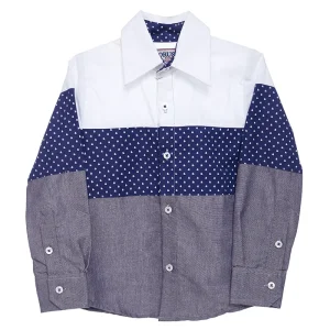 Camisa para Niño Tricolor Manga Larga