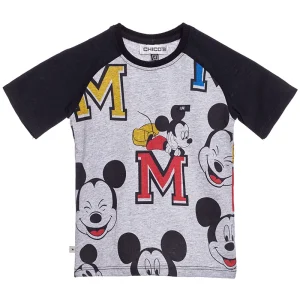 Camiseta para Niño de Micky en color Negro y Gris
