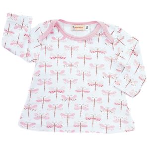 Camiseta para Bebé Niña Blanca con Libélulas
