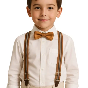 Conjunto Para Niño Tirantes Beige Fiesta Gala