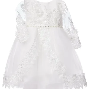 Vestido de BAUTIZO para Bebé Niña – Ivory Elegante | Modelo Grace
