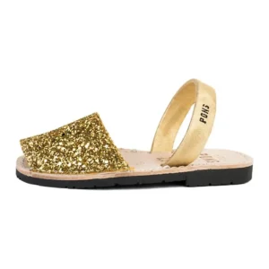Avarca Española Pons Clásica Kids Color glitter gold