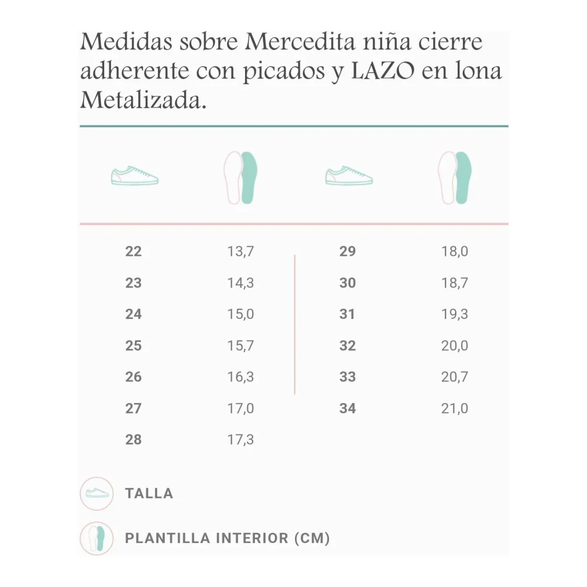 Mercedita niña cierre adherente con picados y LAZO en lona Metalizada ORO - Imagen 3