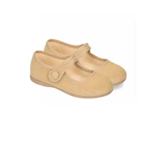 Mercedita Serratex Velcro con Botón Camel
